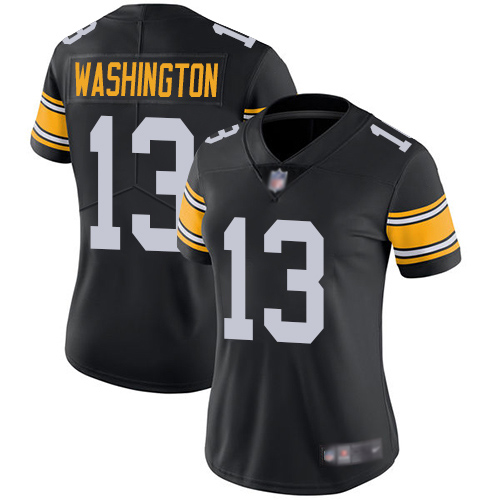 Women Pittsburgh Steelers Football 13 Limited Black James Washington Alternate Vapor Untouchable Nike NFL Jersey